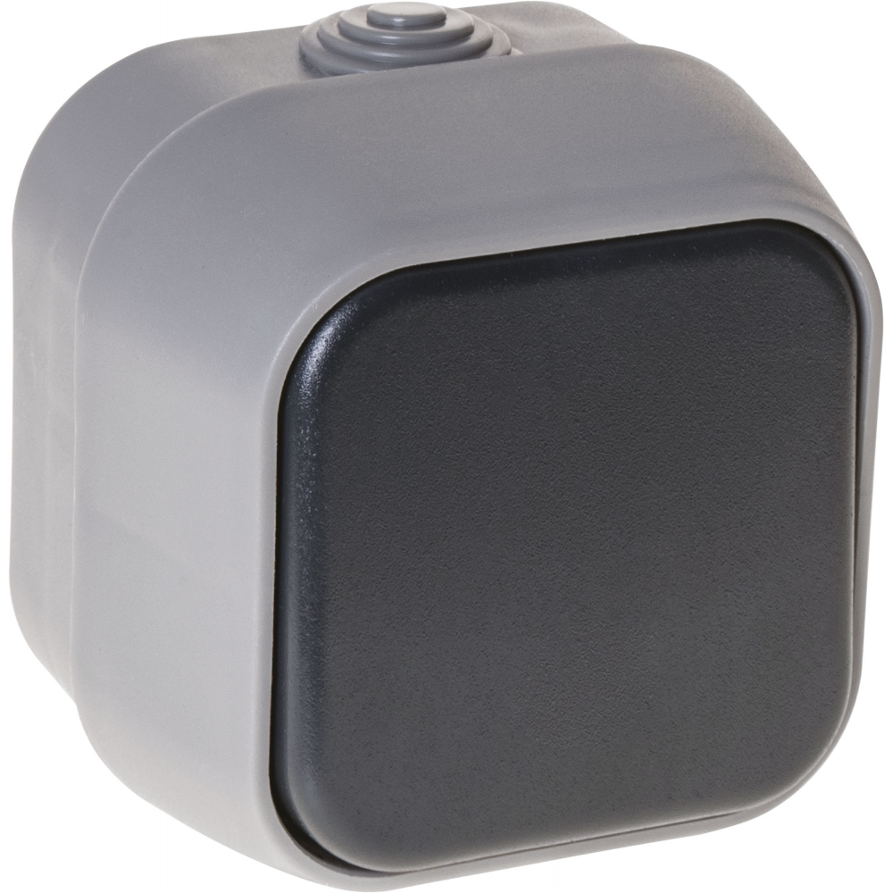 Comutador Bert 1 Tecla Ip54 Gris 7x7x5 Cm