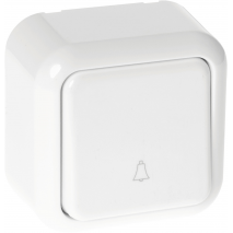 Pulsador Timbre  Ancient Blanco 6x6x3 Cm