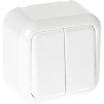 Conmutador Doble Ancient 2 Teclas Blanco 6x6x3 Cm