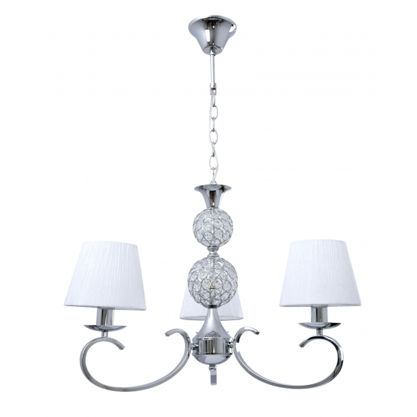 Lampara Honduras 3xe14 + 1ledx5w Cromo/pa-blanca 78x55d 4000k 400lm 60-80x58d Lampara Honduras 3xe14 + 1ledx5w Cromo/pa-blanca 78x55d 4000k 400lm 60-80x58d