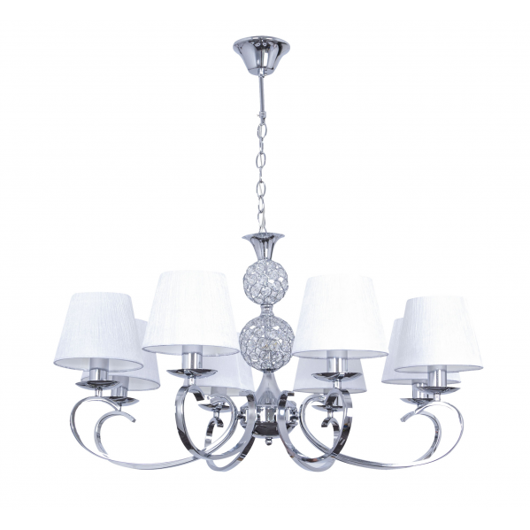 Lampara Honduras 8xe14 + 1ledx5w Cromo/pa-blanca 78x75d 4000k 400lm 60-80x78d Lampara Honduras 8xe14 + 1ledx5w Cromo/pa-blanca 78x75d 4000k 400lm 60-80x78d