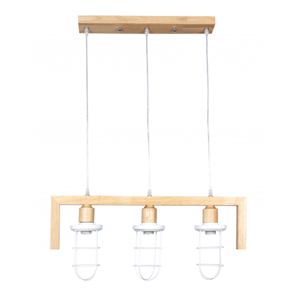 Lampara Asker 3xe27 Haya/blanco Regx70 Lampara Asker 3xe27 Haya/blanco Regx70
