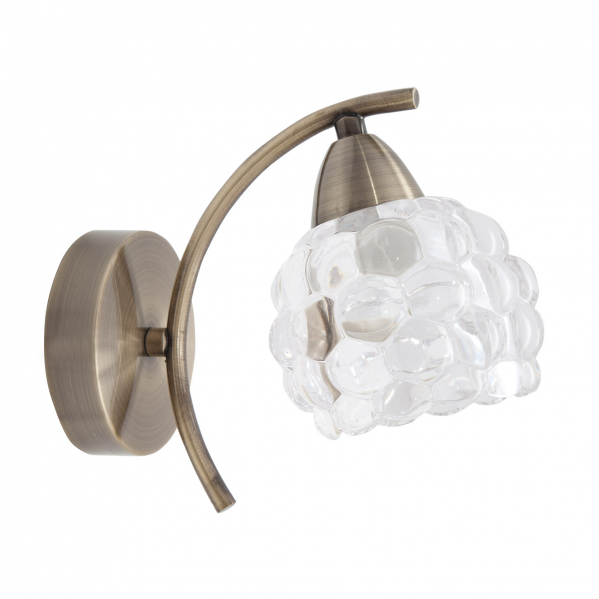 Aplique 1xe14 Glass Cuero Tulipa Cristal Aplique 1xe14 Glass Cuero Tulipa Cristal