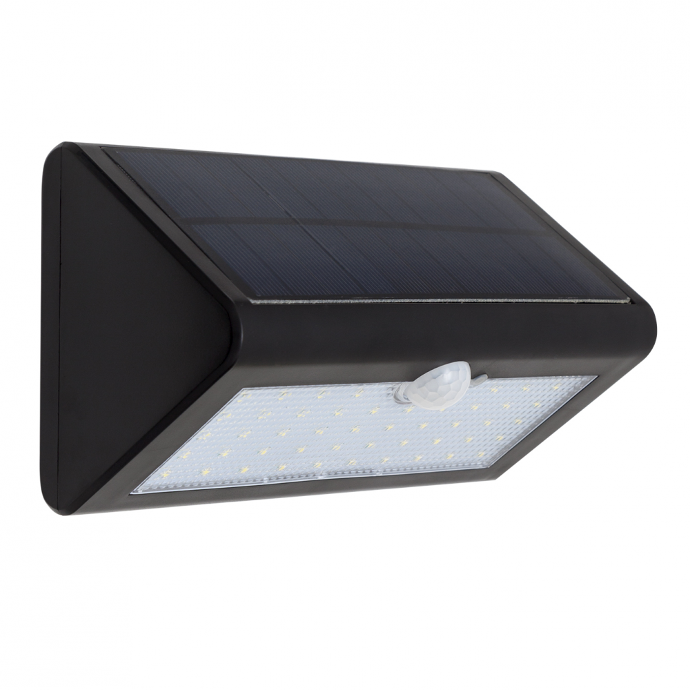 Foco solar de exterior LED con pincho Kira 5000k 150lm en negro