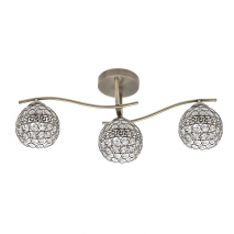 Plafon Nemes Cuero 3xe27 Tulipa Cristal