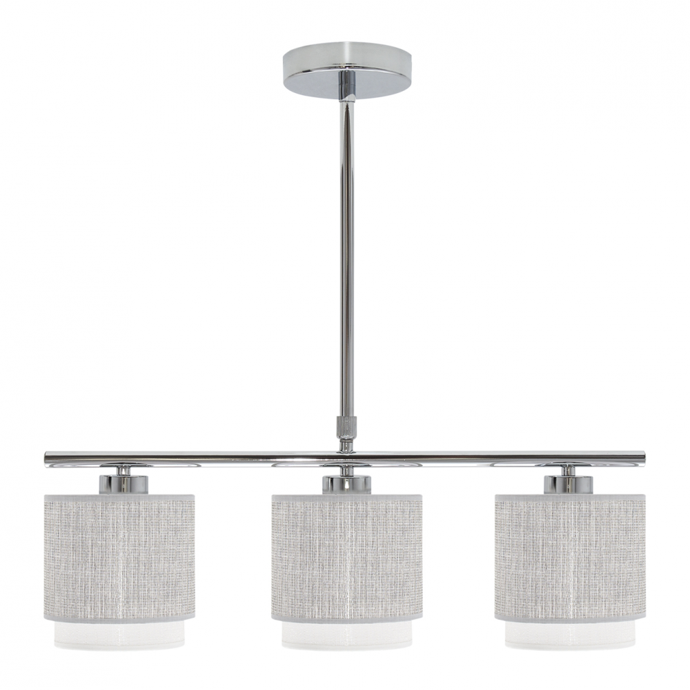 Lampara Kenya 3xe14 Gris/blanca Regx56x14 Cm