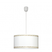 Colgante Cenefa Blanco/marron 1xe27 Regx35d