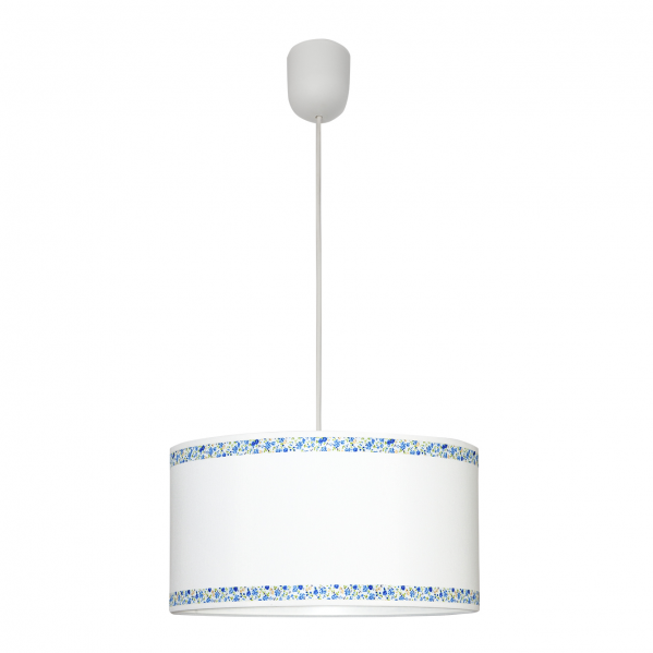 colgante Cenefa Blanco/azul 1xe27 Regx35d