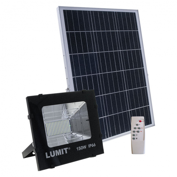 Proyector Solar Junot 150w 6500k Negro 2400lm C/remoto Proyector Solar Junot 150w 6500k Negro 2400lm C/remoto