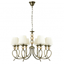Lampara Rin 8xe14 Cuero Con Pantalla 80x60d