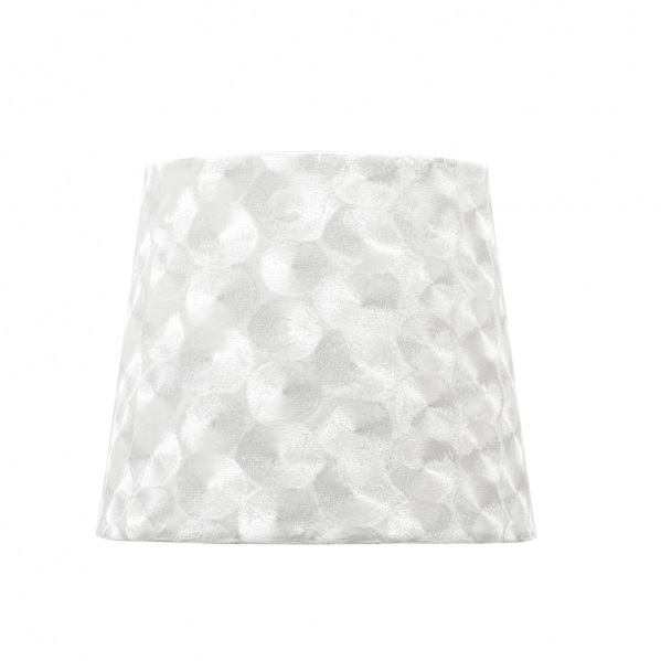 pantalla Fatima E27 25dx13dx19h Tejido Blanco Nacar