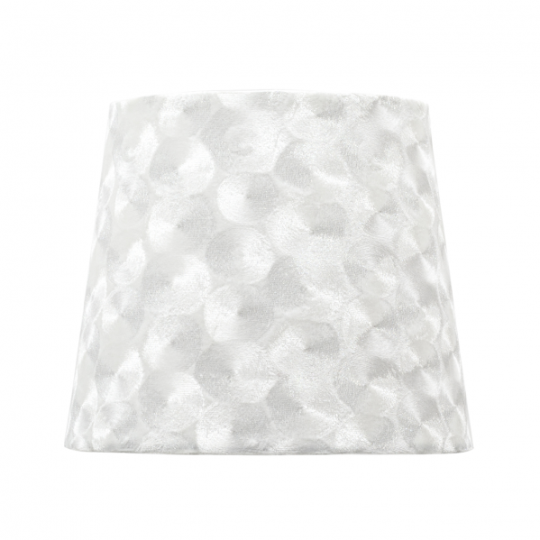 pantalla Fatima E27 35dx18dx23htejido Blanco Nacar