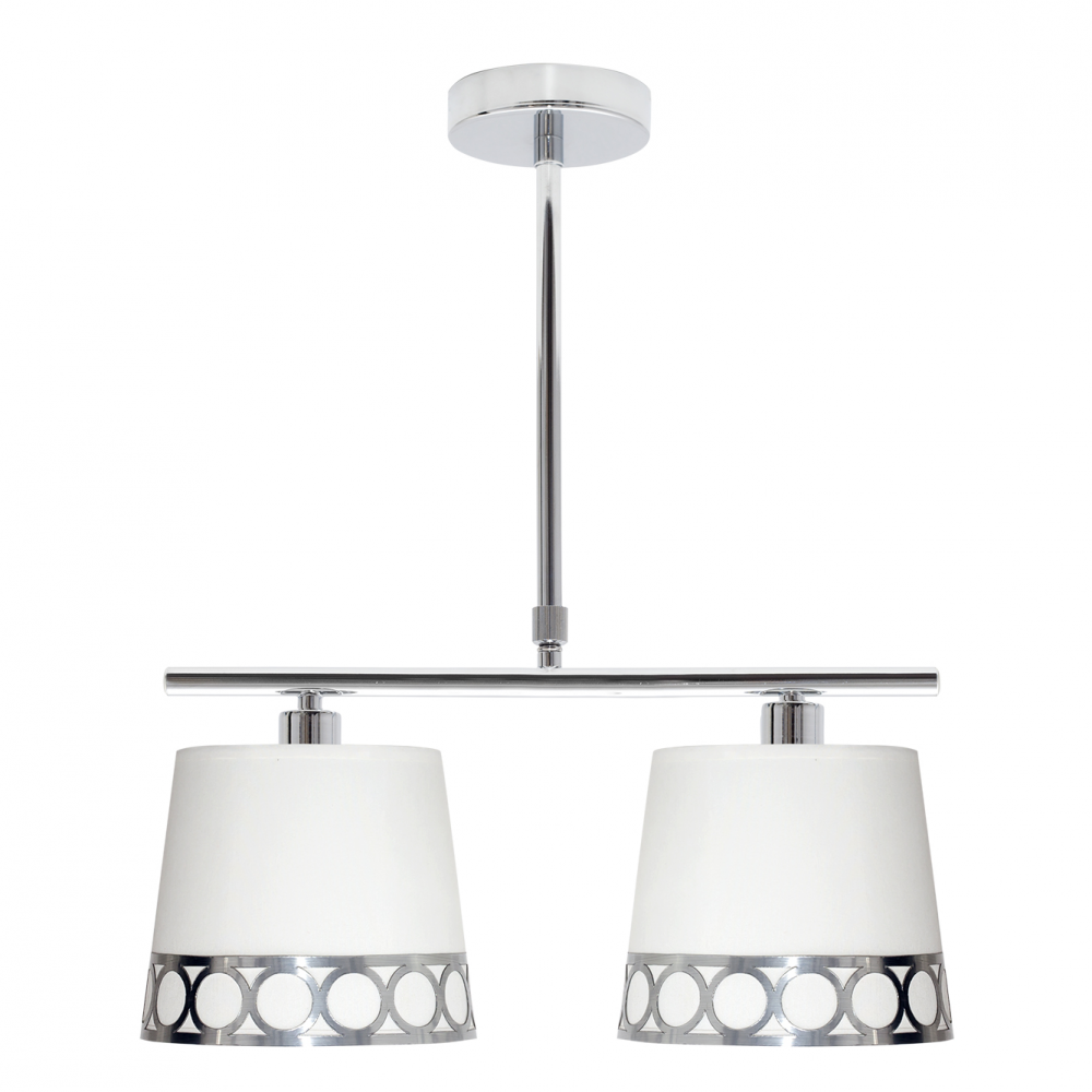 Lampara Dalia 2xe14 Blanco/plata Regx40x16 Cm
