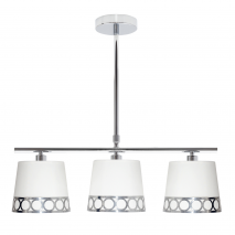 Lampara Dalia 3xe14 Blanco/plata Regx56x16 Cm