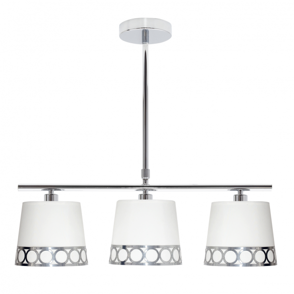 Lampara Dalia 3xe14 Blanco/plata Lampara Dalia 3xe14 Blanco/plata
