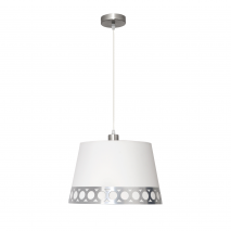 Colgante Dalia 1xe27 Blanco/plata Regx40x40 Cm