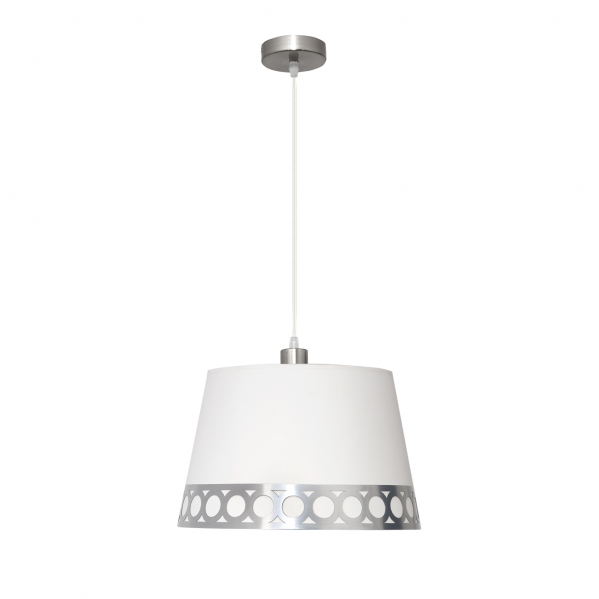 Colgante Dalia 1xe27 Blanco/plata Regx40x40 Cm