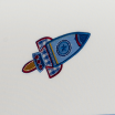 Colgante Cohete 1xe27 Blanco/azul Regx35x35