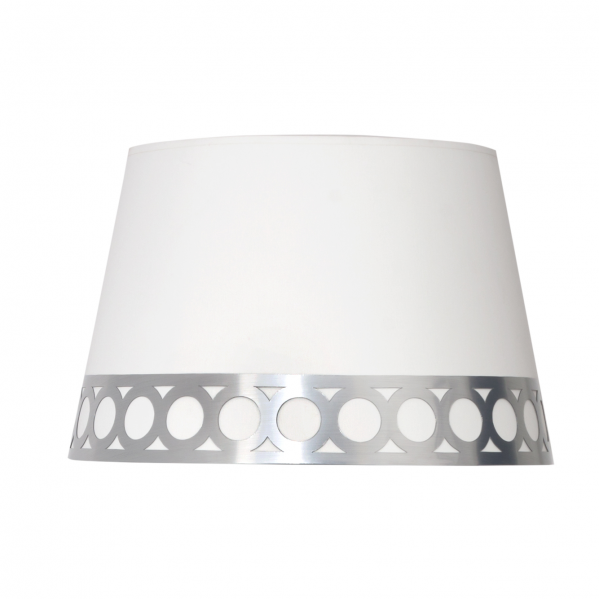 pantalla Lampara Dalia E14 Blanca/plata 15dx12dx13h