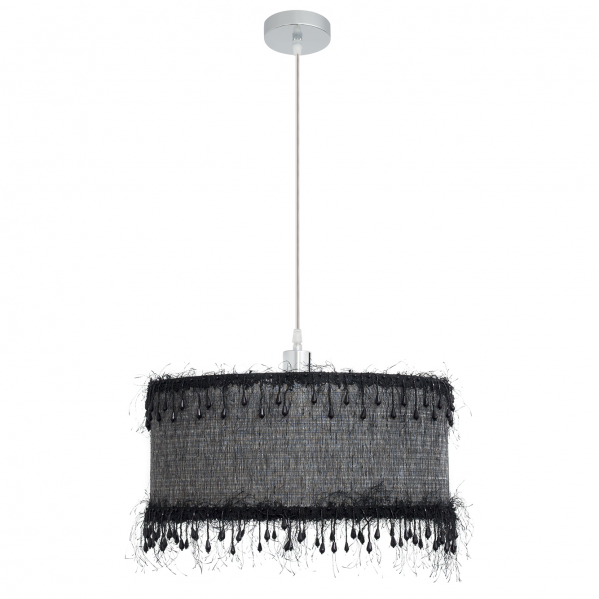 colgante Hilos 1xe27 Negro Regx40x40 Cm