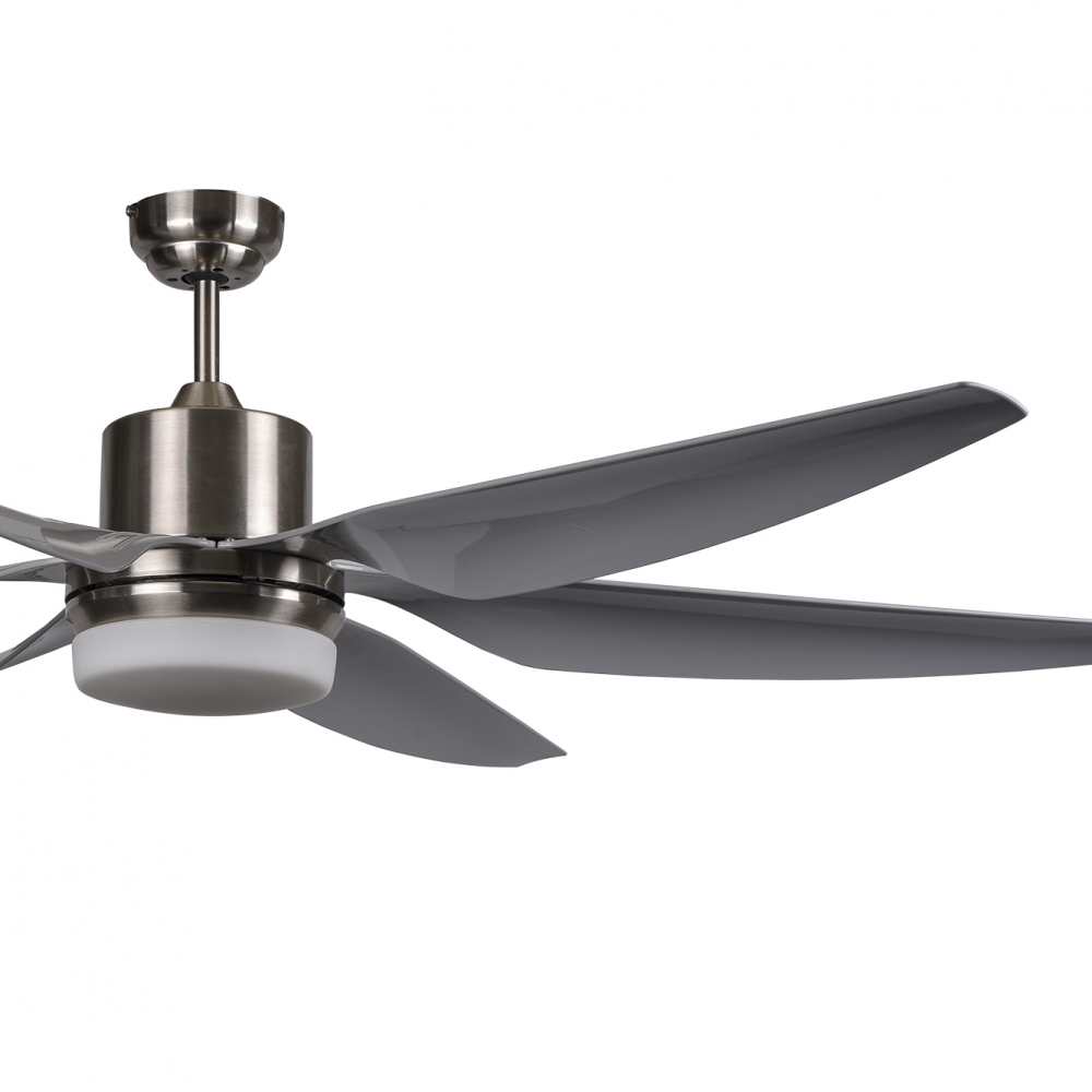 Ventilador Xl Levante 18w 4000k Niquel 6 Aspas Plata 168d 1800lm C