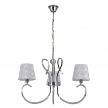 Lampara Cancun 3xe14 Cromo Pantalla Blanca 98x54x54 Cm