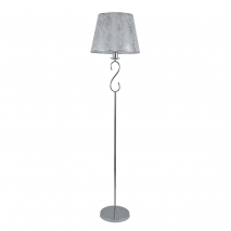 Pie Salon Tampico 1xe27 Cromo Pantalla Blanca