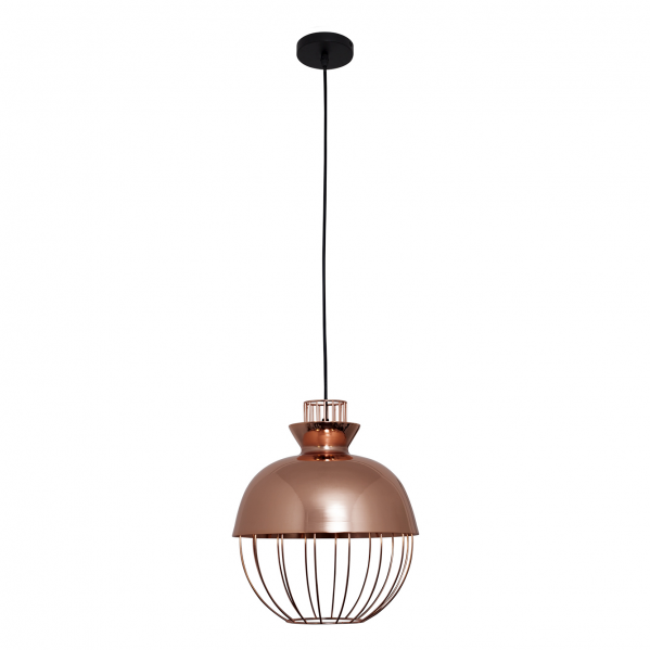 colgante Toyama 1xe27 Bola Cobre Reg.x29d