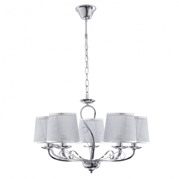 lampara Sumba 5xe14 Cromo REGx53x53