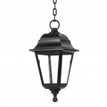 Colgante Exterior Albahaca 1xe27 Negro Ip44policarbonato Regx15x15