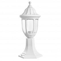 Sobremuro Exterior Angelica 1xe27 Blanco Ip44policarbonato  42,7x16,6d