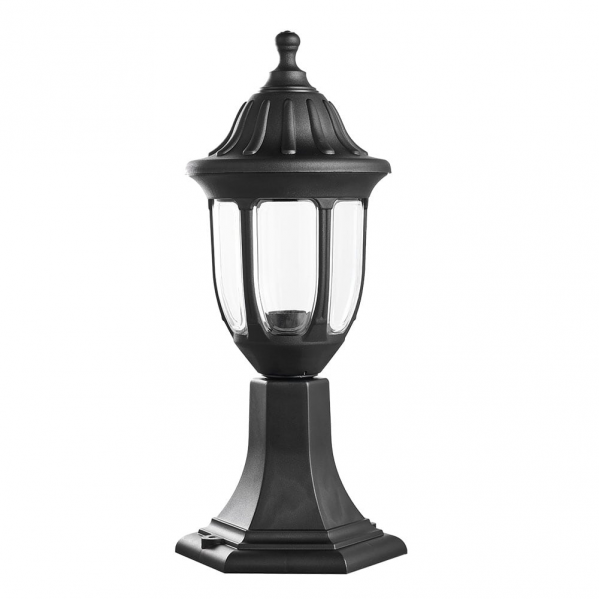 sobremuro Exterior Angelica 1xe27 Negro Ip44 Policarbonato  42,7x16,6d