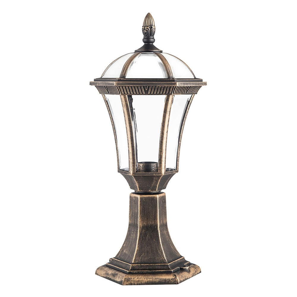 Sobremuro Exterior Comino 1xe27 Oro Viejo Ip44 Policarbonato 47,6x17,6x17,6 Cm