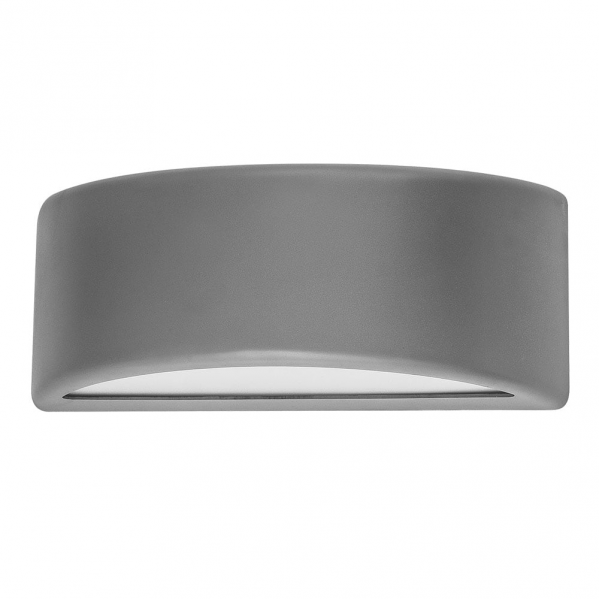 Aplique Exterior Kefir 1xe27 Gris Ip65 Policarbonato 13,2x32x13 Cm
