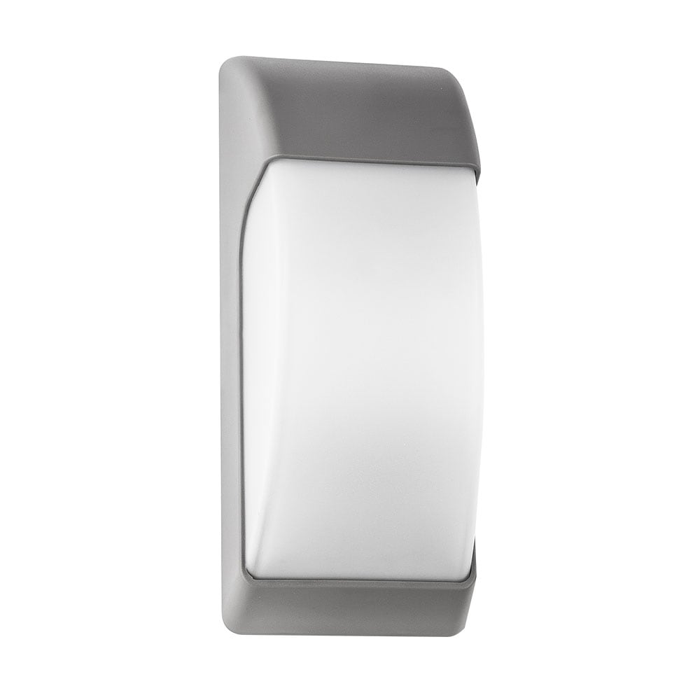 Aplique Exterior Espelta 1xe27 Gris Ip65 Policarbonato 32x12,9x13 Cm