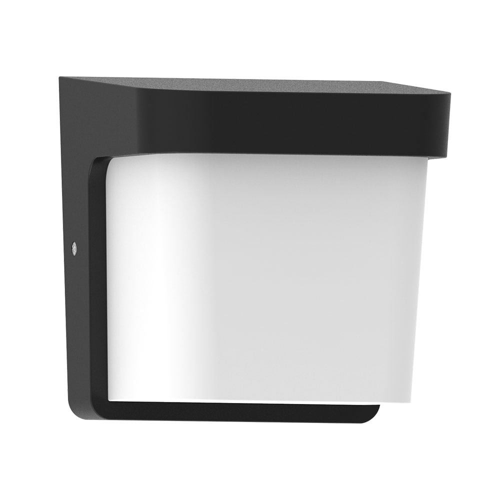 Aplique Exterior Agar 1xe27 Negro Ip65 Policarbonato 17x17x14 Cm