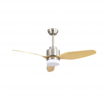Ventilador 18w Gerona Niquel 3 Aspas Haya  3 Velocid. C/remoto Temporizador 120 D