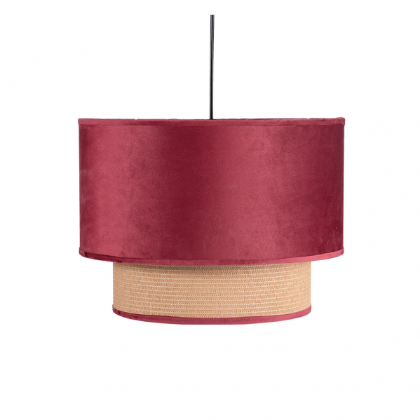 colgante 2 Pantallas  Nerva 1xe27 Rojo Vino  Regx40x40 Cm
