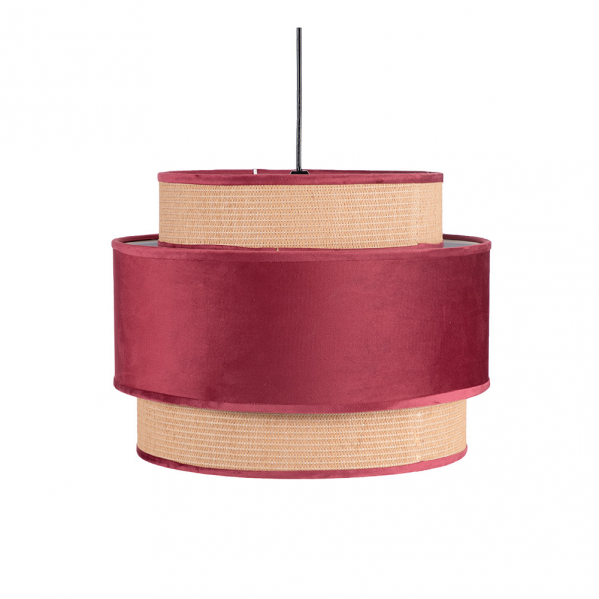 colgante 3 Pantallas Adriano1xe27 Rojo Vino Tinto Reg X 40d
