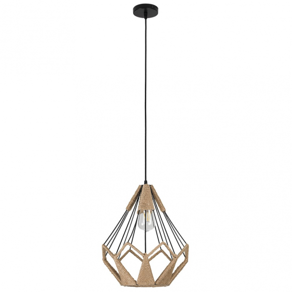 colgante Yute 1xe27 Cuerda Regx33x33 Cm