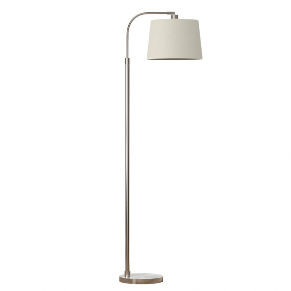 pie Salon Milad 1xe27 Niquel 161x33x46 Cm  Orientable Amplitud Regulable