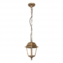 Colgante Exterior Albahaca 1xe27 Oro Viejo Ip44policarbonato Regx15x15