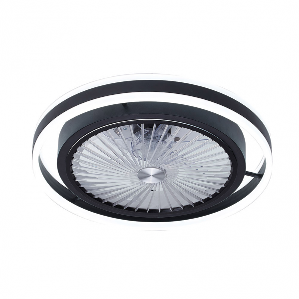 Ventilador 56w Pampero Negro 5 Aspas 3 Velocidadc/remoto 18x50d Reg. Intensidad Memoria