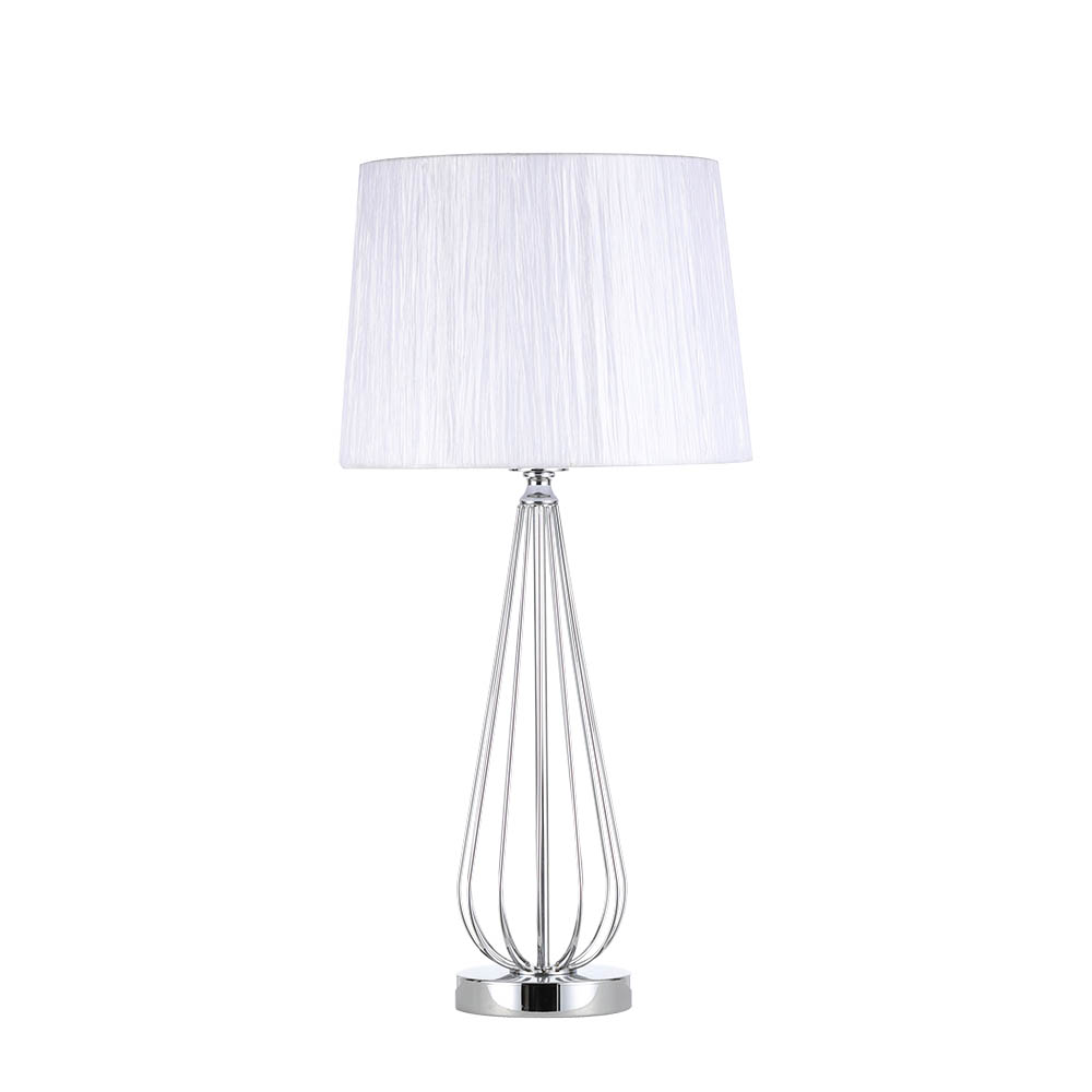 Sobremesa Robina 1xe27 Cromo C/pant Blanca 62x30x30 Cm