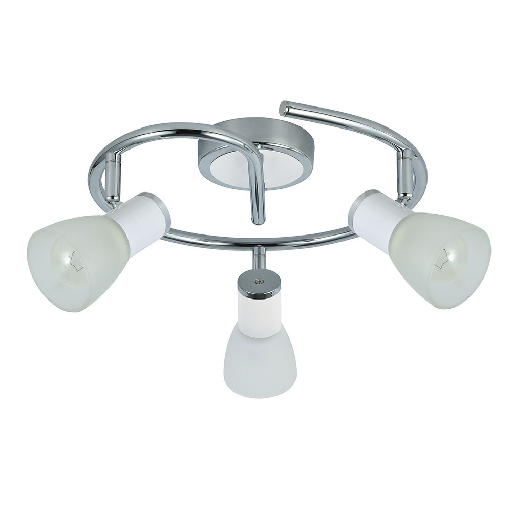 Plafon Cholo3xe14 Blanco/cromo 16x34x34 Cm