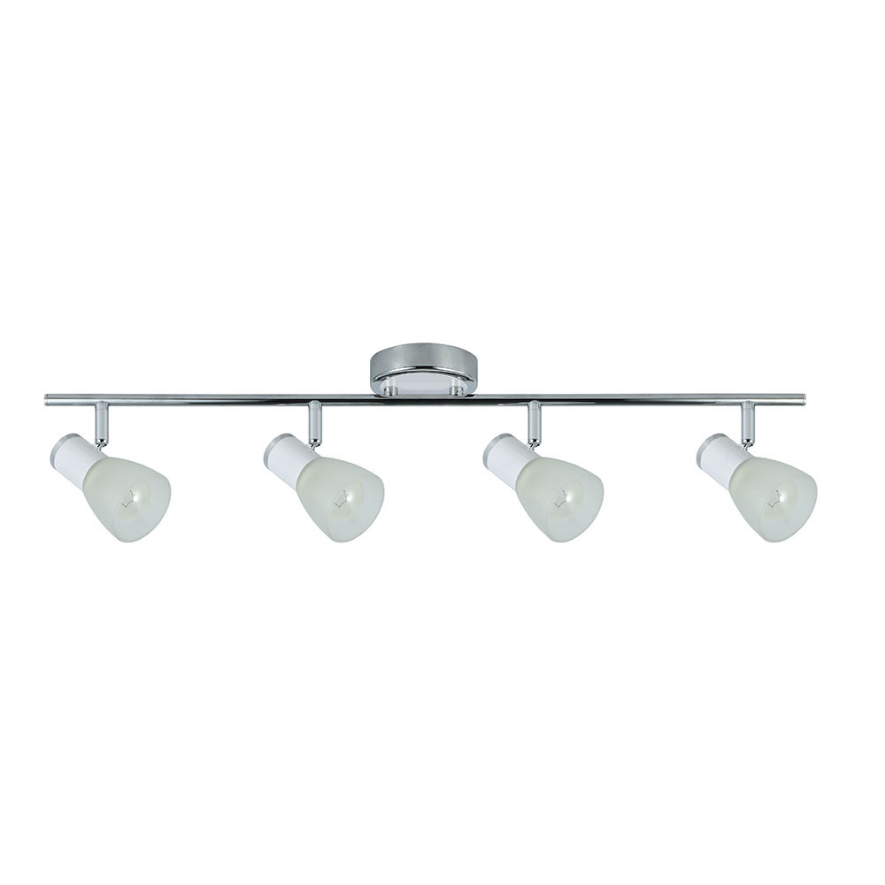 Regleta Cholo 4xe14 Blanco/cromo 16x69,5x10 Cm