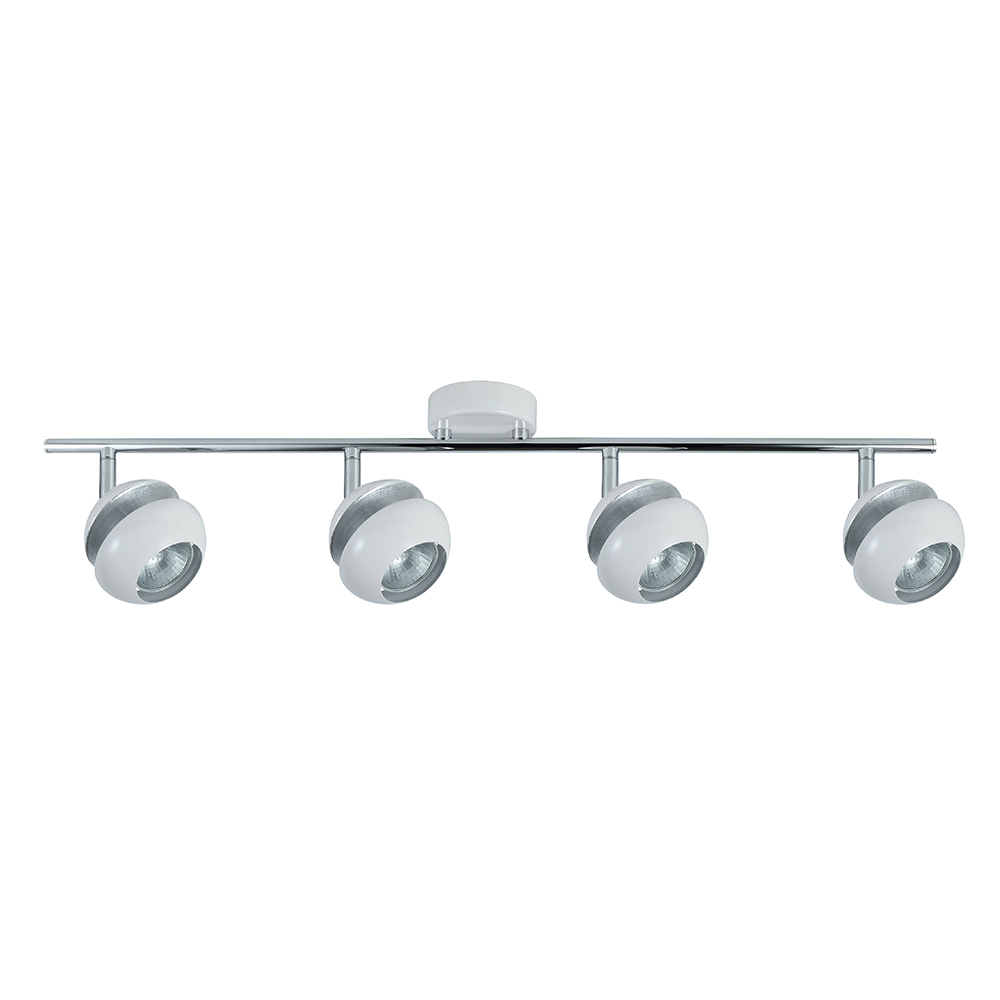 Regleta Beethoven 4xgu10 Blanco/plata 14x69,5x8,5 Cm