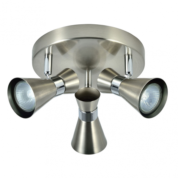 plafon Maximo 3xgu10 Niquel/cromo 13x20x20 Cm