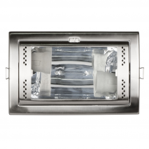 Downlight Rectang.2xe27 Niquel 10x21,5x14,5 Cm