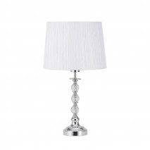 Sobremesa Nogal 1xe27 Cromo C/pant Blanca  52.530x30 Cm